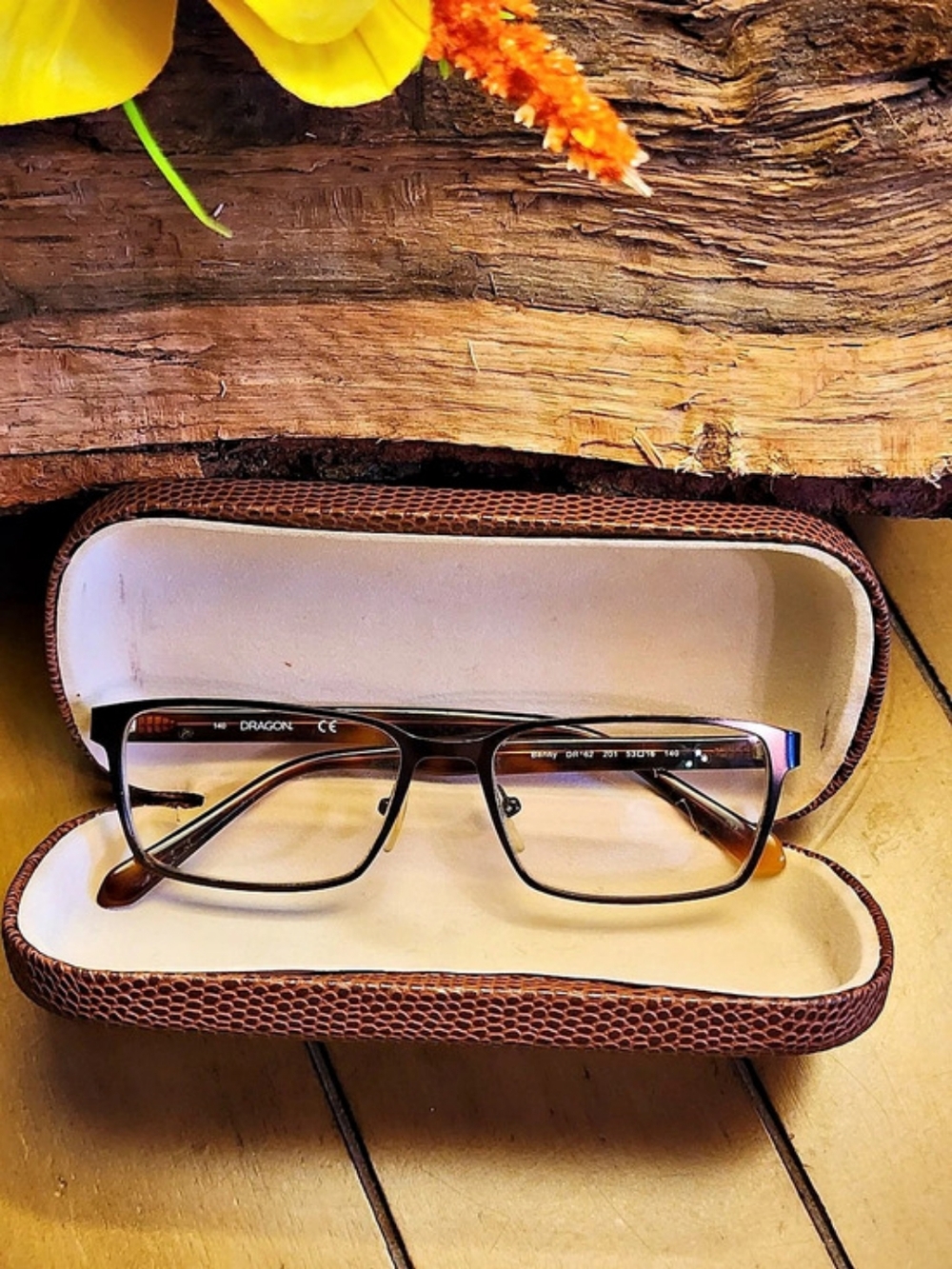 Dragon Benny DR162 Retro Eyeglasses Frames Tortoise Brown w/Hard Case